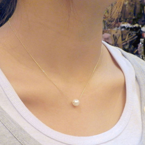 Best-selling imitation pearl pendant necklace for women, versatile high-luster ABS pearl lockchain necklace accessory