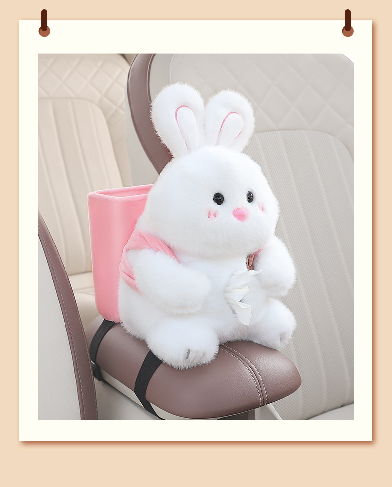 Car armrest box paper box trash can two-in-one car decoration supplies multifunctional cartoon car tissue box