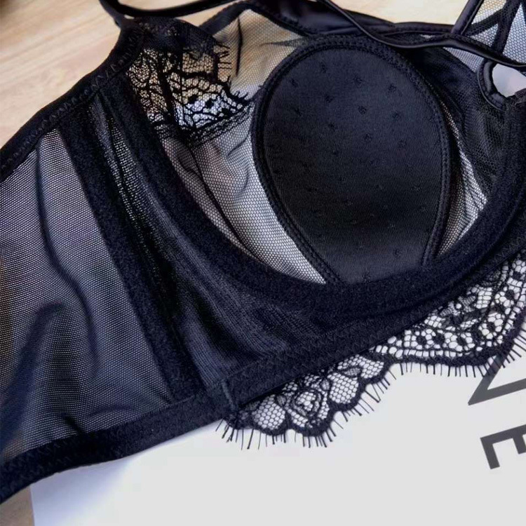 Nuevo de gama alta sexy leopardo taza de cristal traje de ropa interior de látex de las mujeres transpirable pecho-halagador lateral sujetador 3191