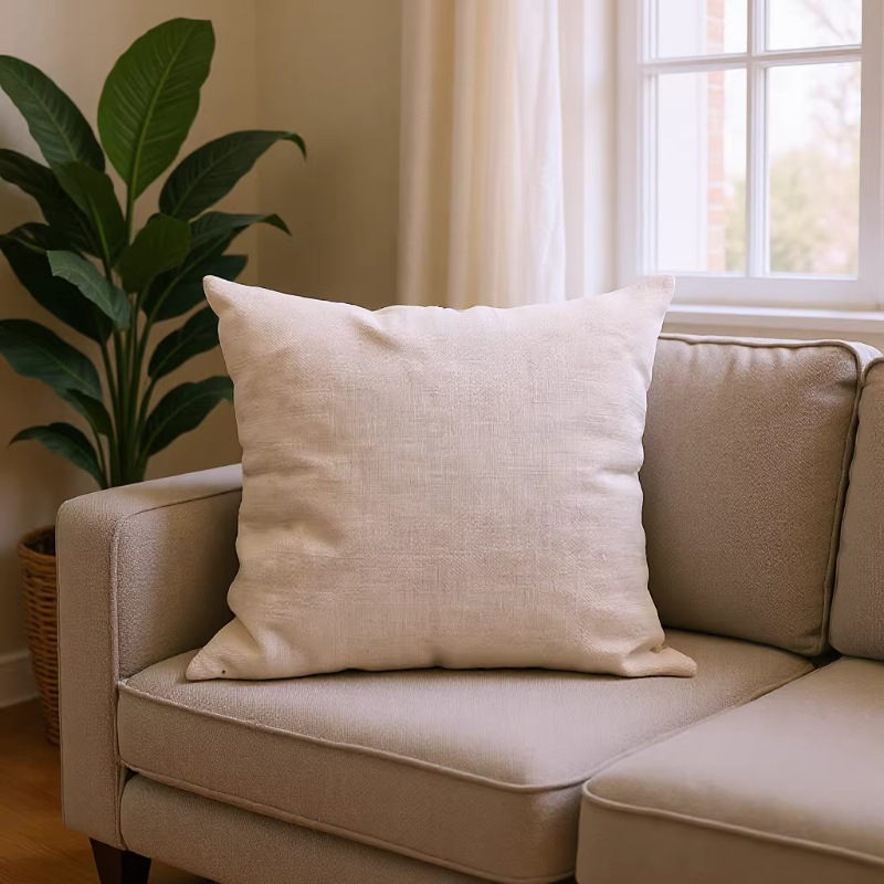 Promotional Gift Linen Pillow Case Pillow Logo Heat Transfer Consumables Linen Linen Cushion Spot Wholesale