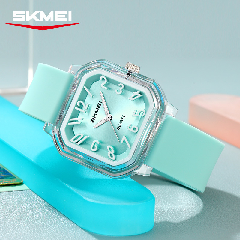 Momento de los Estados Unidos y Corea del Sur ins pequeños relojes cuadrados de mujeres correa de silicona de color retro relojes de mujer viajeros con reloj de cuarzo suministro