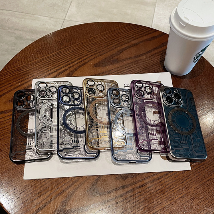 Passer til iPhone 15 PROMAX kretskortmønster magnetisk sugekraft Huawei MATE60 Pro galvanisert telefondeksel_voghion.com