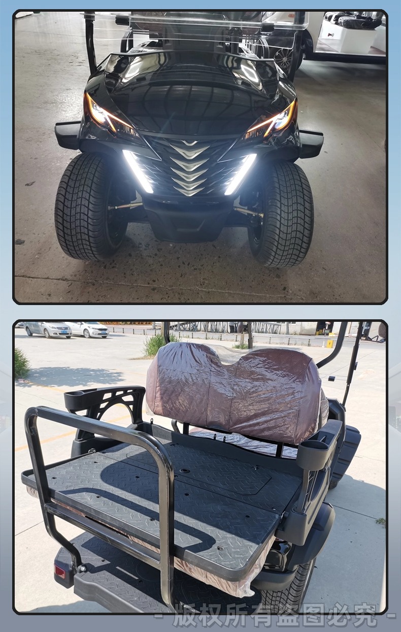 Four-Wheel Electric Golf Cart, Property Patrol Vehicle, Small Electric Sightseeing Car, Supports Color Change and Logo Printing
