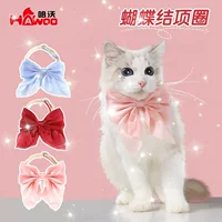 Havo новый яркий шелк большой лук кошка воротник кошка галстук-бабочка Регулируемый животное воротник ожерелье оптом