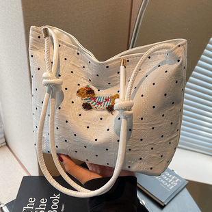 Cute Dachshund Shoulder Crossbody Bucket Bag New Niche Spots Western-style Simple All-match Fashionable Textile Women's Bag