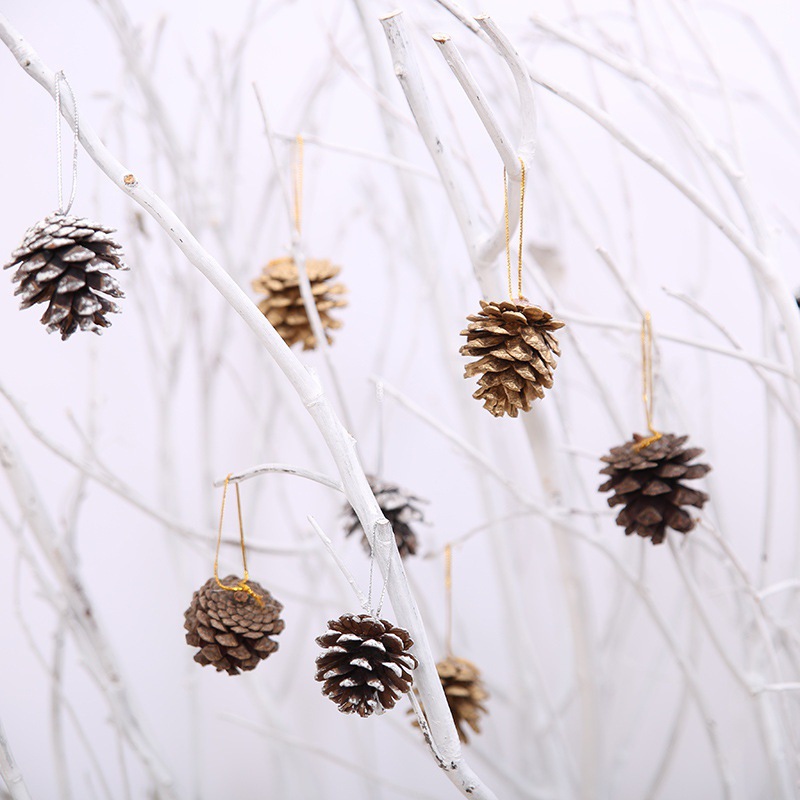 9 pieces of Christmas pine cone hanging...