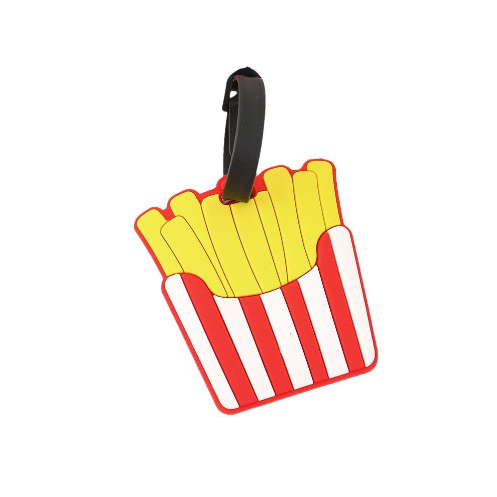 Tarjeta de equipaje de goma blanda de PVC de dibujos animados, tarjeta de facturación de embarque de silicona, etiqueta de viaje, mochila escolar para niños, lista al por mayor