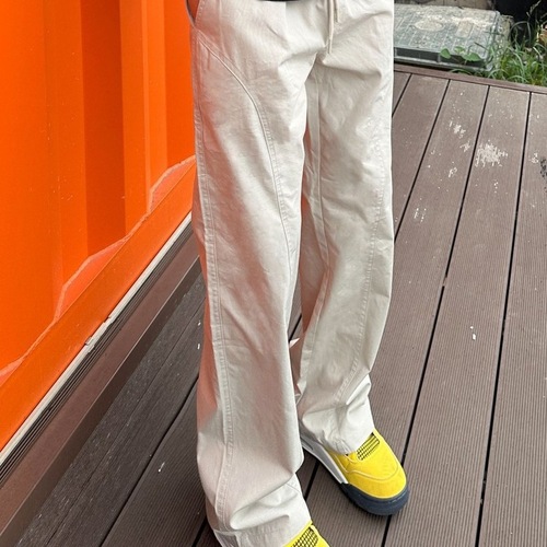 American Trend Bending Knife Quick Dry Pants for Men, Tall Slimming Casual Pants, Personality Loose Slimming Work Straight Leg Pants