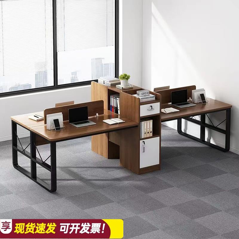 Personal de escritorio cara a cara 2 a 4 personas mesa de escritorio simple mesa de hogar y silla combinación escritorio de la computadora personal Mesa de la estación