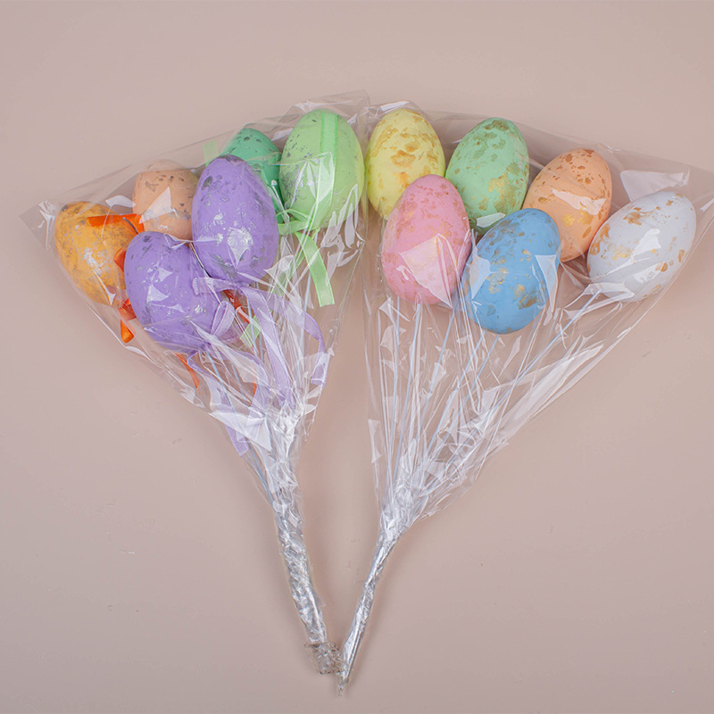 Huevos de Pascua personalizados DIY decorativos arreglos de flores hechos a mano creativos espuma huevos adornos de regalo