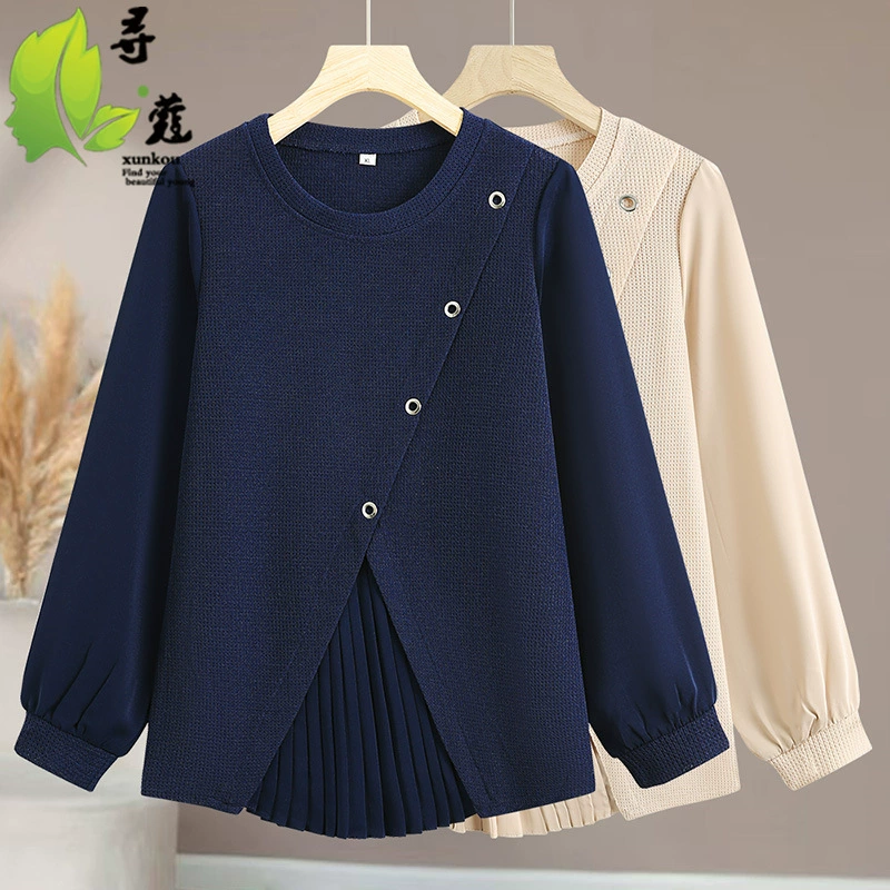 Новые модные весенние топы для женщин 40-50-60 лет, однотонные футболки, стильная весенне-осенняя одежда для женщин среднего и старшего возраста.