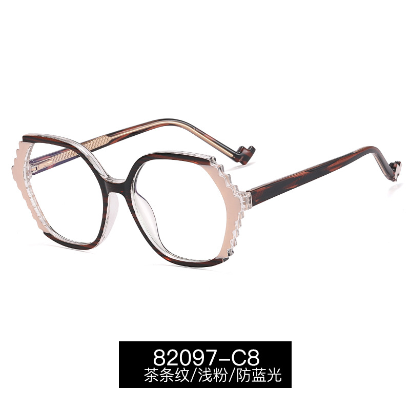 82097 nuevo comercio exterior transfronterizo europeo y americano marco grande TR marco CP insertar gafas de luz anti-azul se puede equipar con gafas de miopía para las mujeres