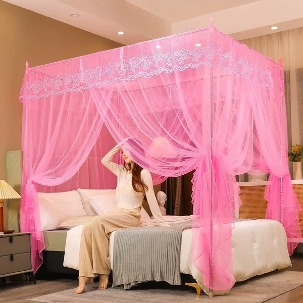 Fuchsia mosquito net, tubing