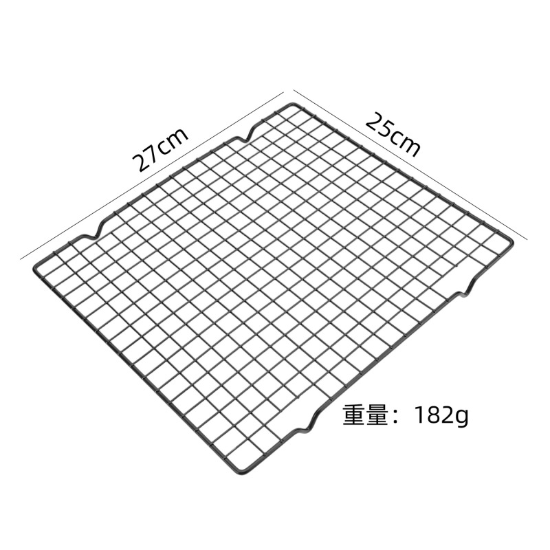 烘焙用品大全蛋糕冷却架 长方形黑色面包烘焙网垫网格晾网架|undefined
