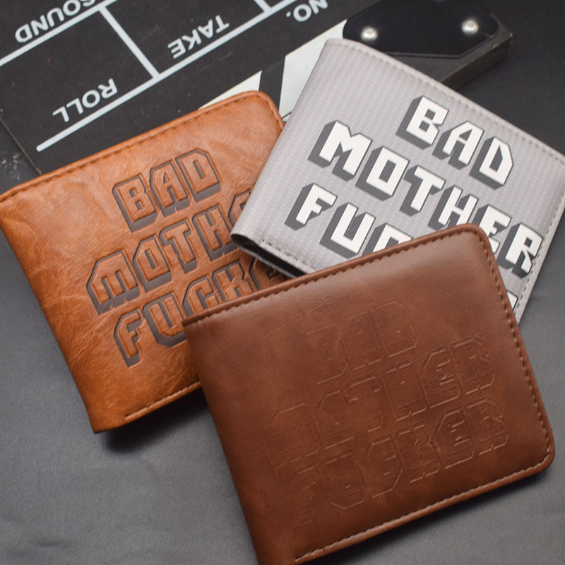 Two-Dimensional Novel-Themed Wallet Pu Leather Embossed Men's Wallet Bmf Student Personalized Coin Purse Card Holder