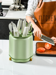 Sakumachi Manufacturer Petal Knife Stand Rotating Knife Stand Chopsticks Spoon Shelf Kitchen Knife Stand Integrated