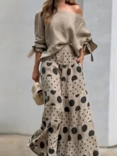 S 29268 Printed Shoulder Pants Set ӡ��ѝ�����b �W���羳��