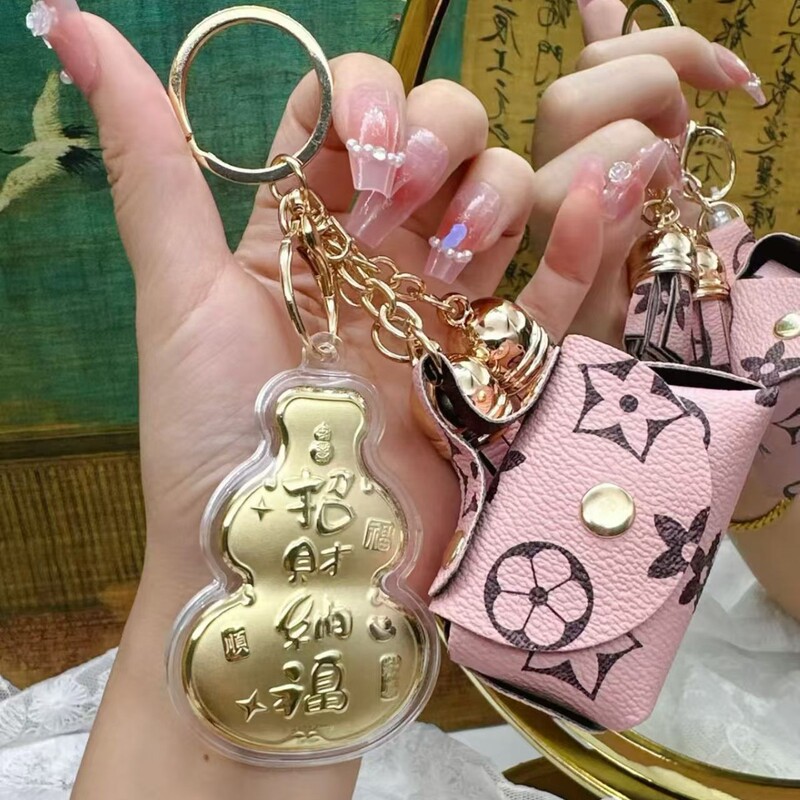 天官赐福足金999手机葫芦钥匙扣水贝同款黄金摆件小礼品厂家批发|undefined