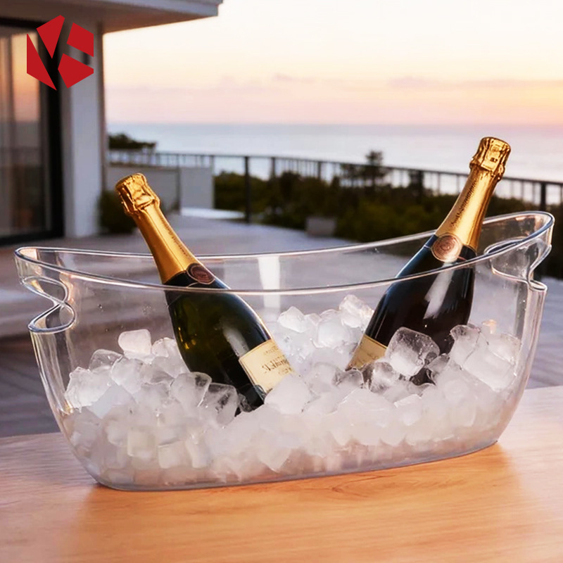 Barril de hielo en forma de barco de champagne 5.5L gran capacidad barril de champagne en forma de barco yuanbao barril de champagne