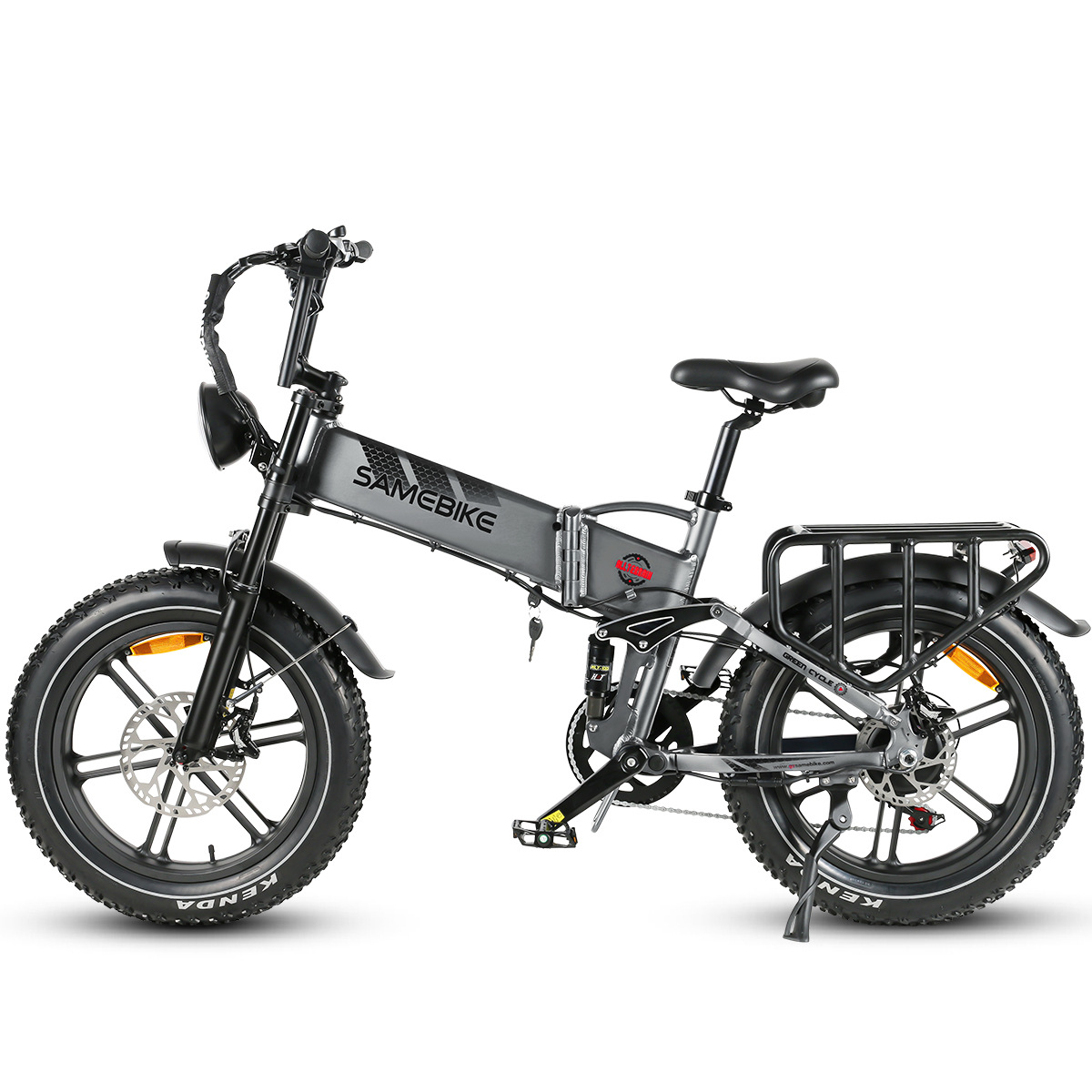 In stock at the US warehouse 20inch Full suspension fat tire folding electric bicycle cross-border dropshipping peak power 1800W