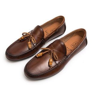 1669 one-piece delivery Doudou men's shoes spring new leather shoes men's leather first layer cowhide business casual leather shoes