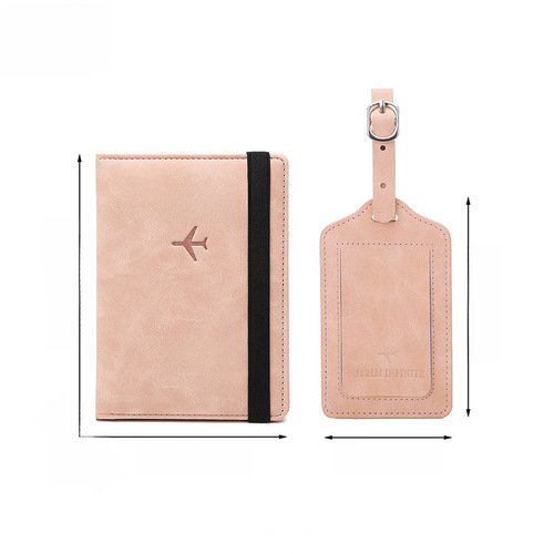 Cross-border RFID passport holder luggage tag document passport cover label plate multi-functional travel passport bag set