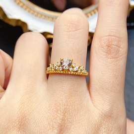 工厂批发爆款天然尖晶石戒指S925银镶嵌主石5*5热销欧美一件代发