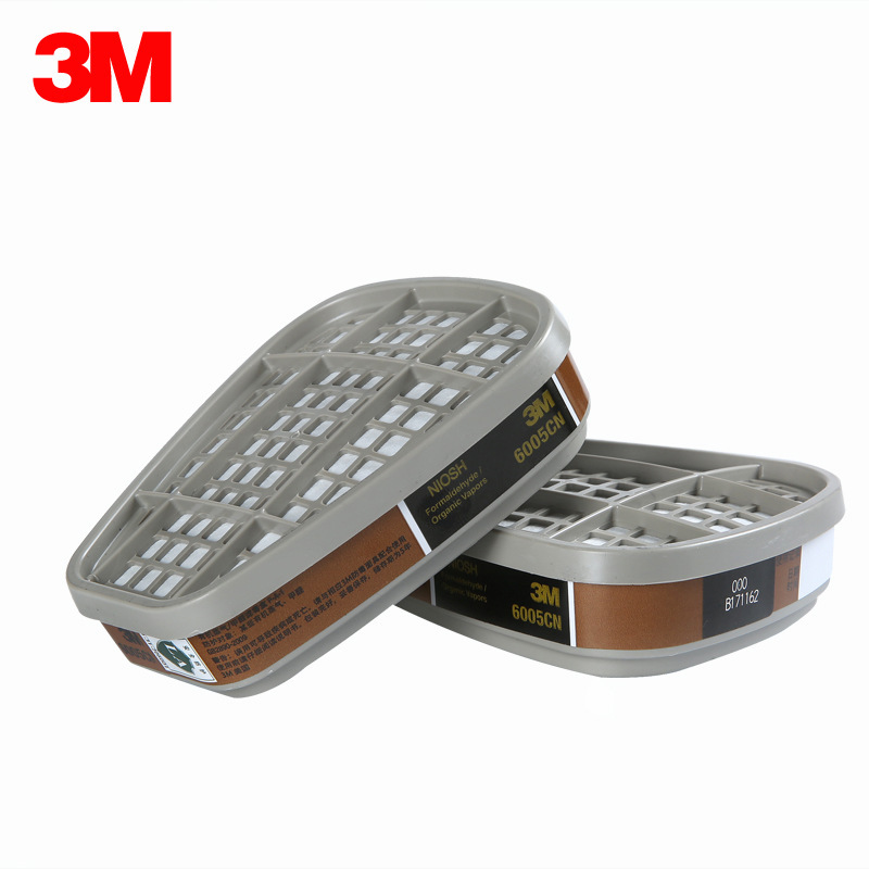 3M 6005滤毒盒 防甲醛有机蒸气过滤盒喷漆 面具配件  2个/包