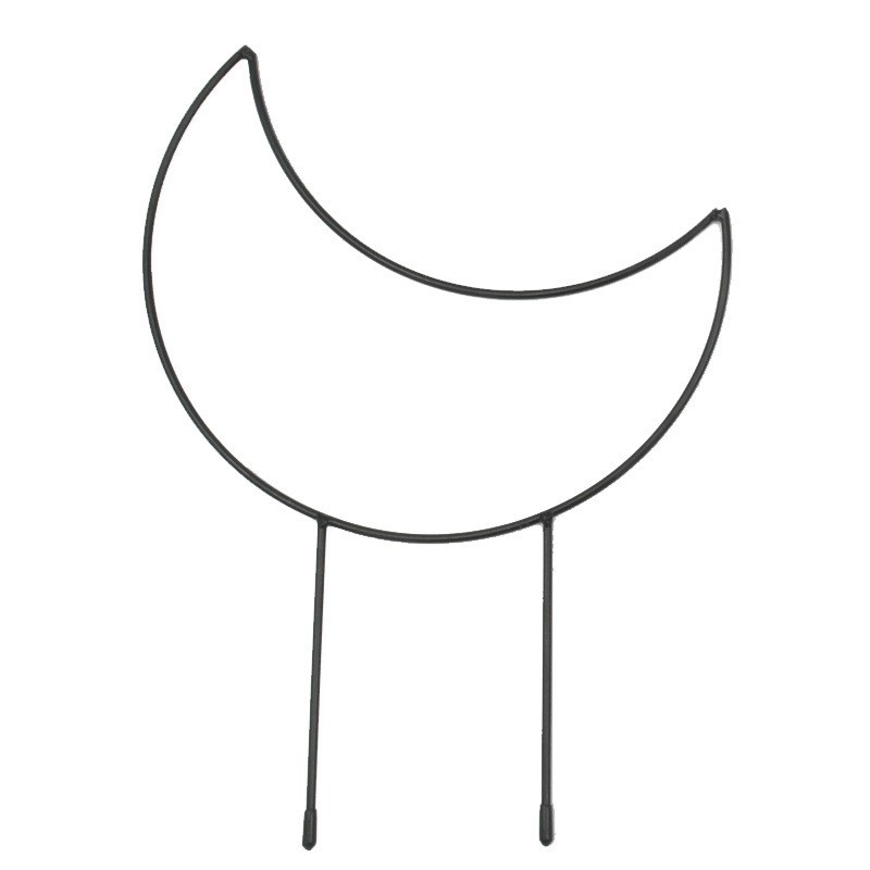 Soporte de Metal para Decoración de Jardín, Estilo Luna, Estilo Estrella de Cinco Puntas, Placa Decorativa de Metal