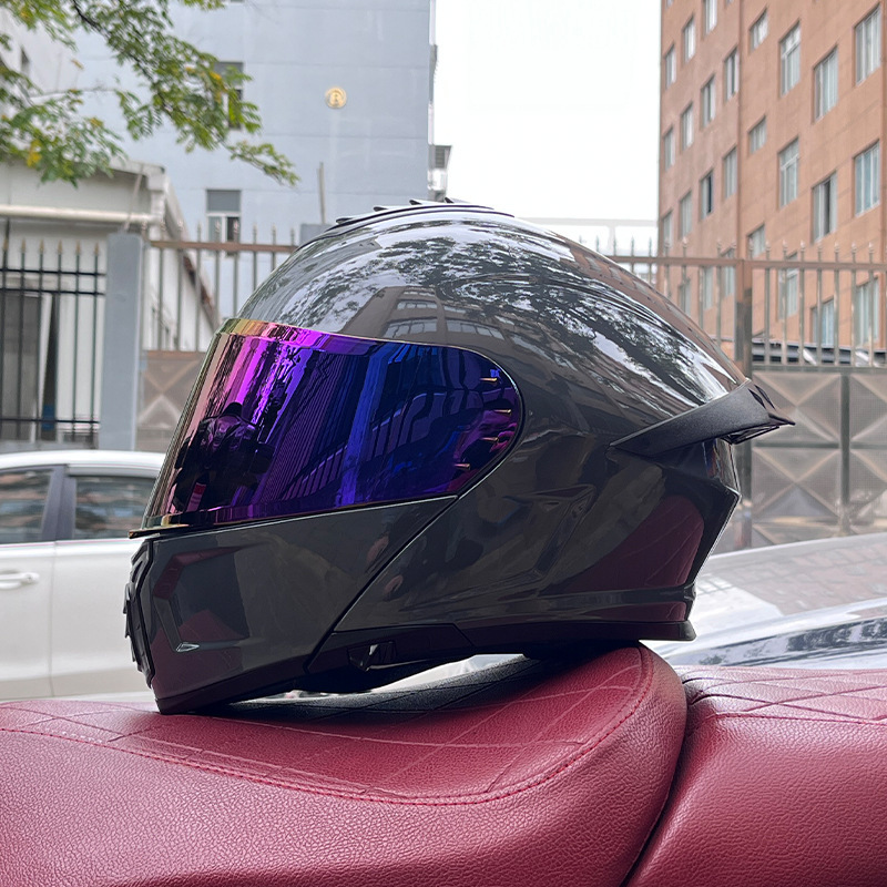 Orz casco de coche eléctrico masculino y femenino casco de verano doble espejo trasero medio completo personalidad cuatro estaciones pareja Bluetooth