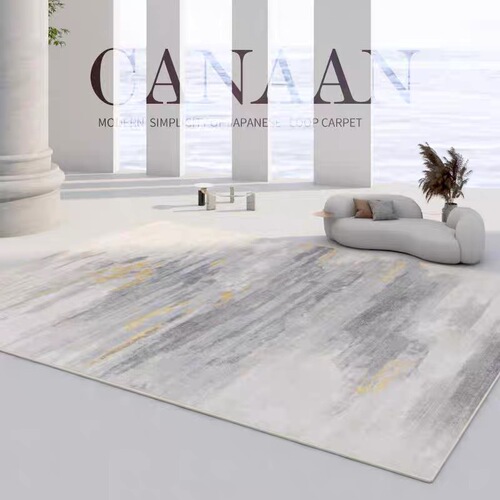 Semi-sheep wool thick black and white modern living room minimalist rug bath mat washable bedroom rug bed side rug