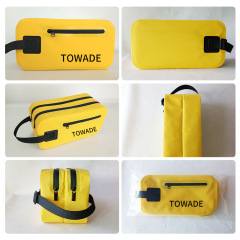 Outdoor waterproof travel toiletry bag beach 500DPVC clip mesh cosmetic bag dry and wet separation handbag storage bag