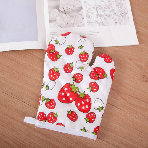 Microwave oven gloves anti-scalding household oven baking high temperature resistant white cotton insulation gloves 1 bag factory direct sale