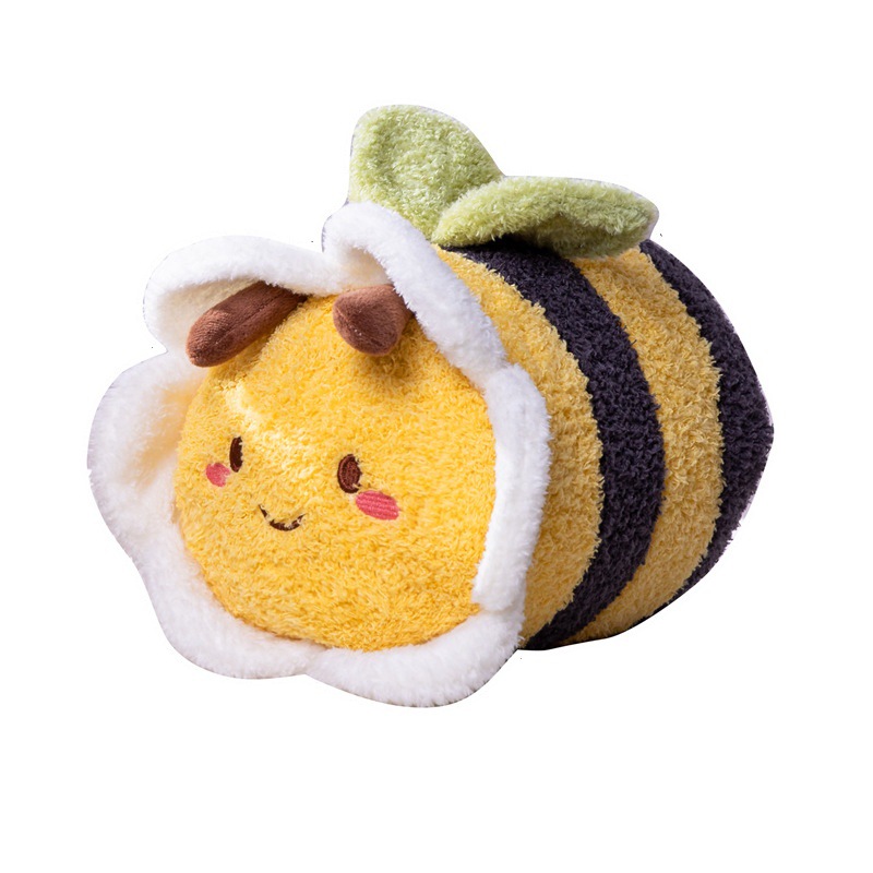 Flor abeja pequeña muñeca abeja almohada niños de juguete de peluche regalo de cumpleaños de la muchacha decoración de la boda ventana de la Bahía