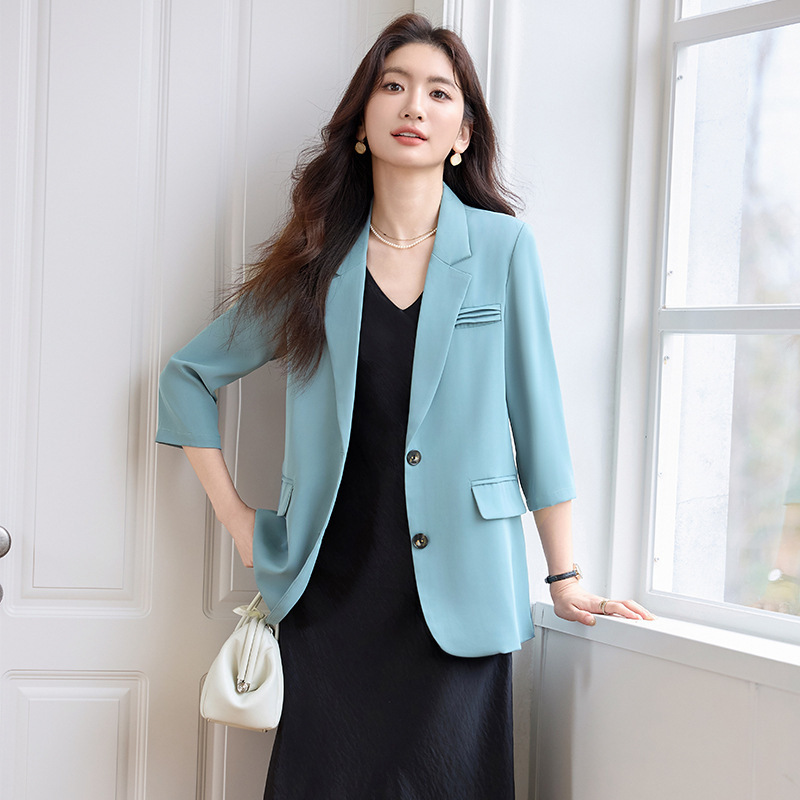 Back Slit Suit Jacket for Women Spring and Summer 2025 New Professional Elegant Goddess Style Dress Suit Ol