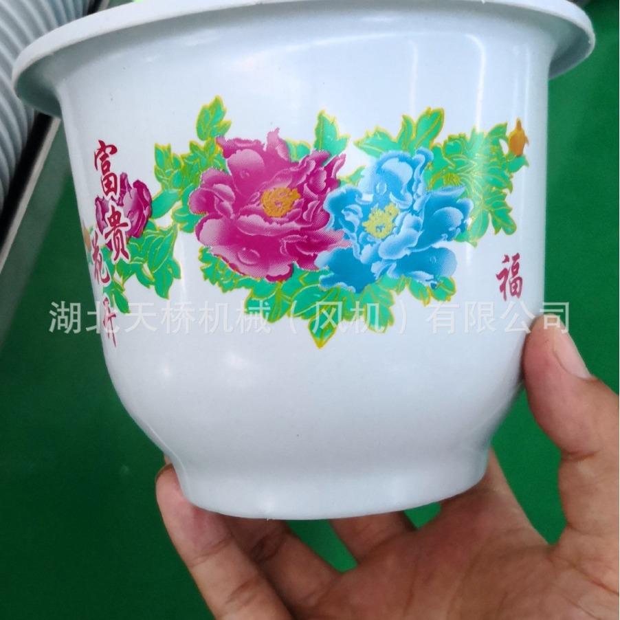 塑料桶自动印刷机Flower pot printing/Flower pot color printin
