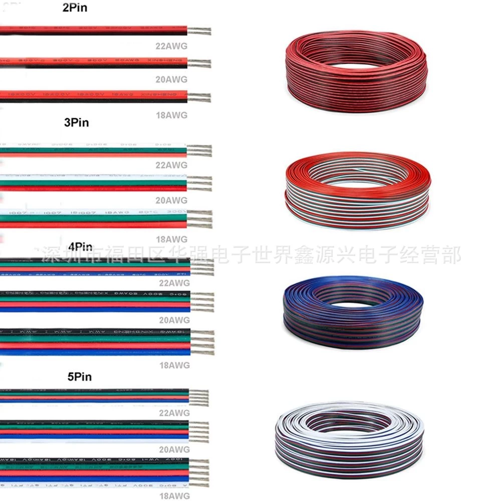 0,3/0,5/0,75 квадратная Репетиционная линия, светодиодная планка, провод питания, лампа низкого давления с удлинительным кабелем