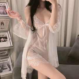 贵苏！性感情趣内衣蕾丝性感网纱睡衣女吊带睡裙外袍半透明女