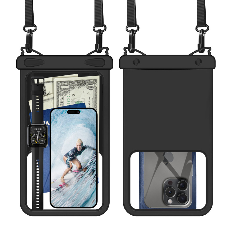Factory direct new large size 8.9 inch PVC mobile phone waterproof bag IPX8 diving drifting waterproof case wholesale