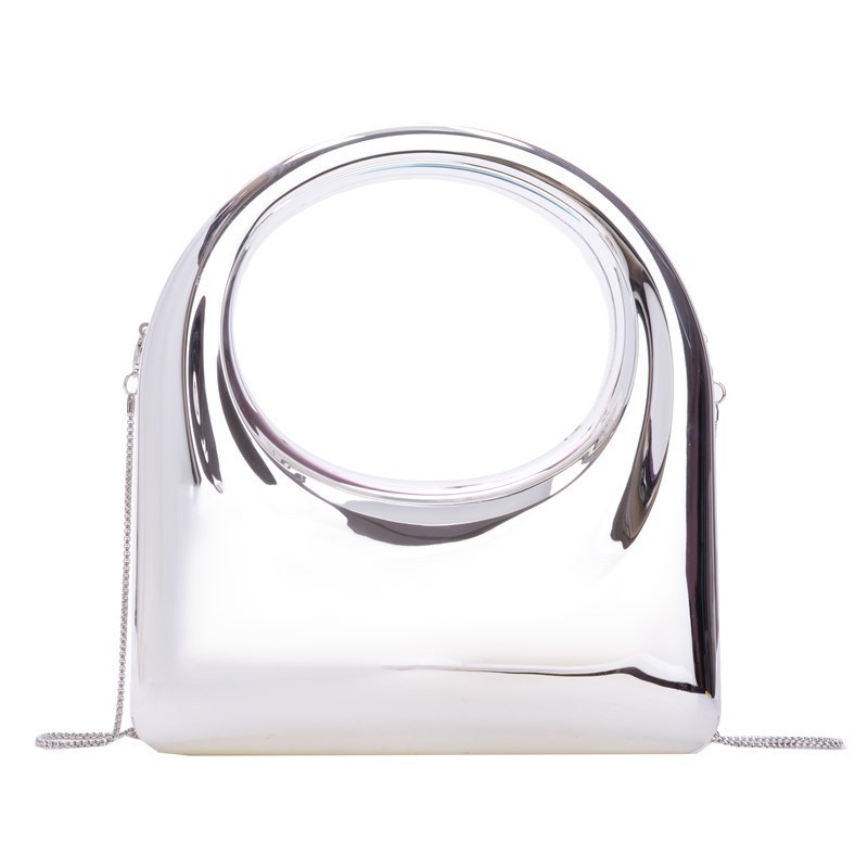 2025 nueva moda transfronteriza bolsa de cena de mujer acrílico brillante bolsa de meseta de fiesta simple bolsa cuadrada mochila