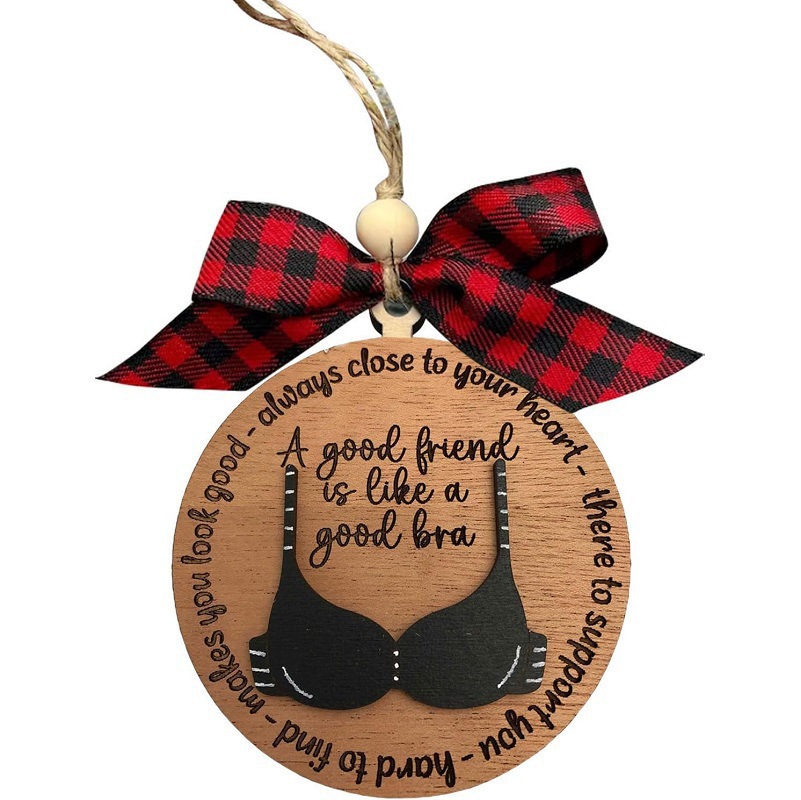 Divertido sujetador ornamento decoración favorita del amigo divertido Navidad decoración colgante árbol de Navidad ornamento colgante
