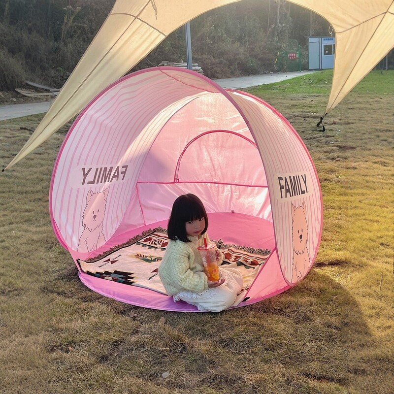 Children's Portable Quick-Open Tent for Outdoor Camping, Sun Protection, Windproof Folding Sunshade with Window, Picnic Tent Children's Portable Quick-Open Tent for Outdoor Camping, Sun Protection, Windproof Folding Sunshade with Window, Picnic Tent