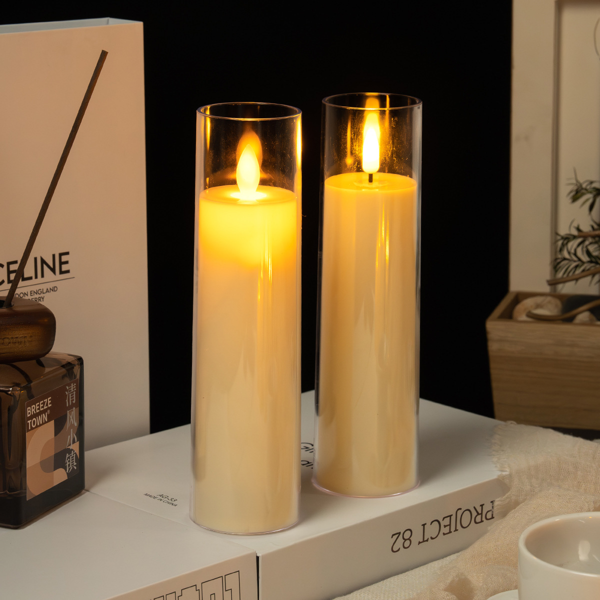 Ventas transfronterizas de vela LED lámpara de vela electrónica taza de vela de cumpleaños oscilante cabeza lámpara de vela creativa lámpara de noche de boda