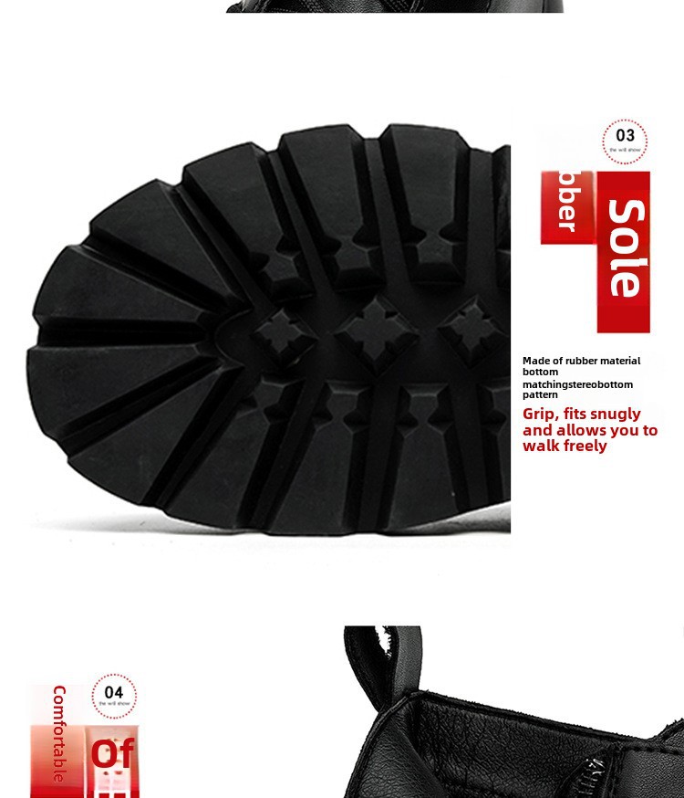 Bottes Martin à semelles épaisses pour hommes, bottes mi-hautes de style britannique, chaussures décontractées en cuir pour hommes, bottes à la mode 7368-R_voghion.com