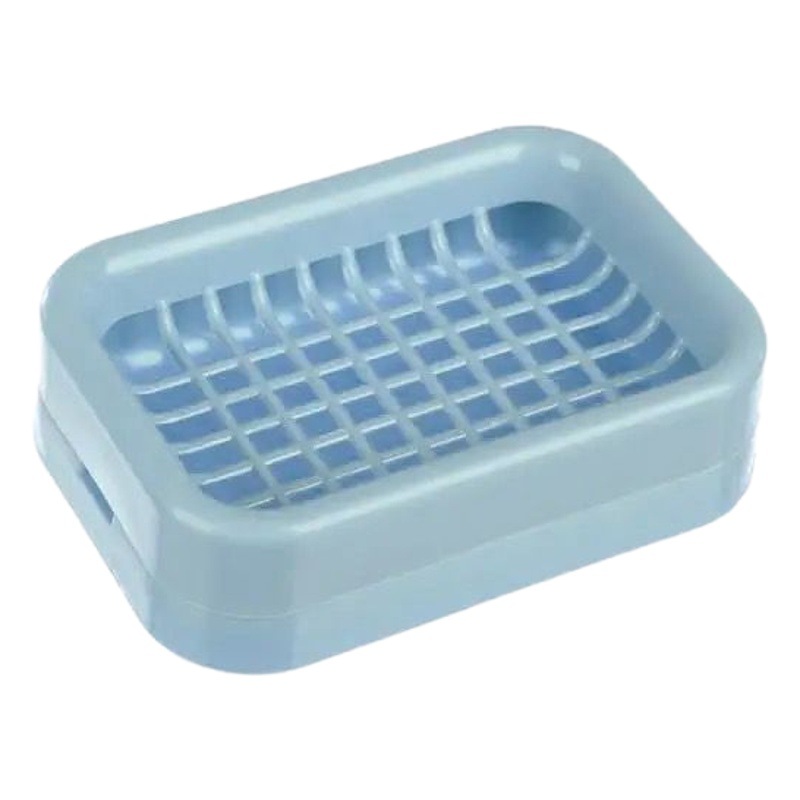 Al por mayor caja de jabón de plástico cuadrado al por mayor enrejado creativo drenaje caja de jabón rejilla de doble capa caja de jabón