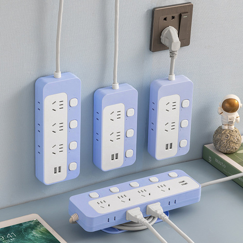 Office home smart sub-control strip with usb switch socket dormitory charging storage line plug-in strip wiring board