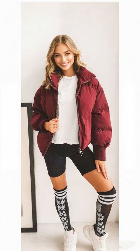 跨境2025棉衣女ins欧美宽松显瘦保暖面包服短款慵懒风聚酯棉服冬|undefined