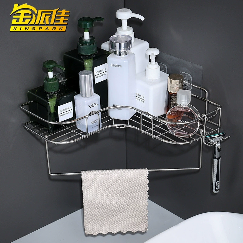 Бытовые угловые стойки из нержавеющей стали для мойки полотенце стойка для хранения без пробивания