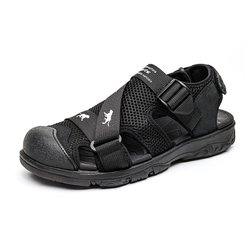 Sandálias de cuero para hombres, zapatos de hombre transfronterizos, 2023 nuevos zapatos de verano de moda, zapatos de playa casuales para hombres