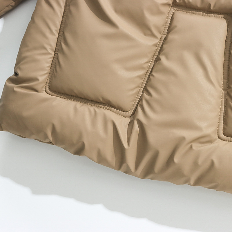 Varm vinterjacka för barn med huva och bomullsfoder_voghion.com